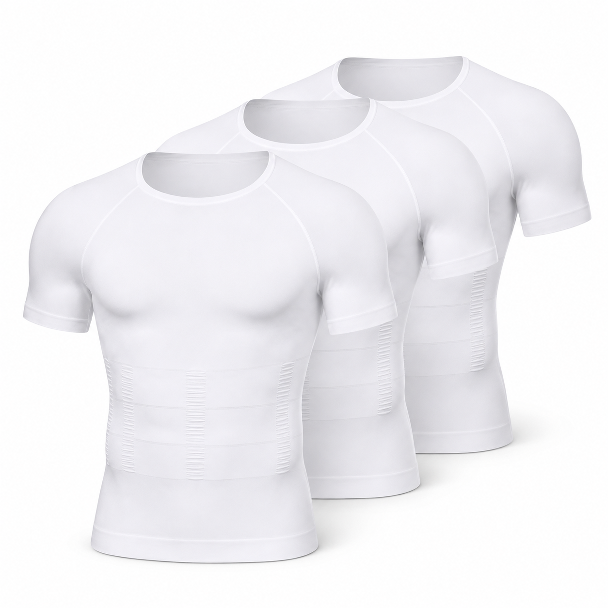 Men’s Compression Shaping Shirt – Short Sleeve Slim Fit Top