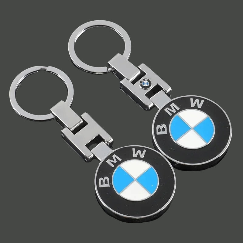 Sleek Circular Metal Keychain