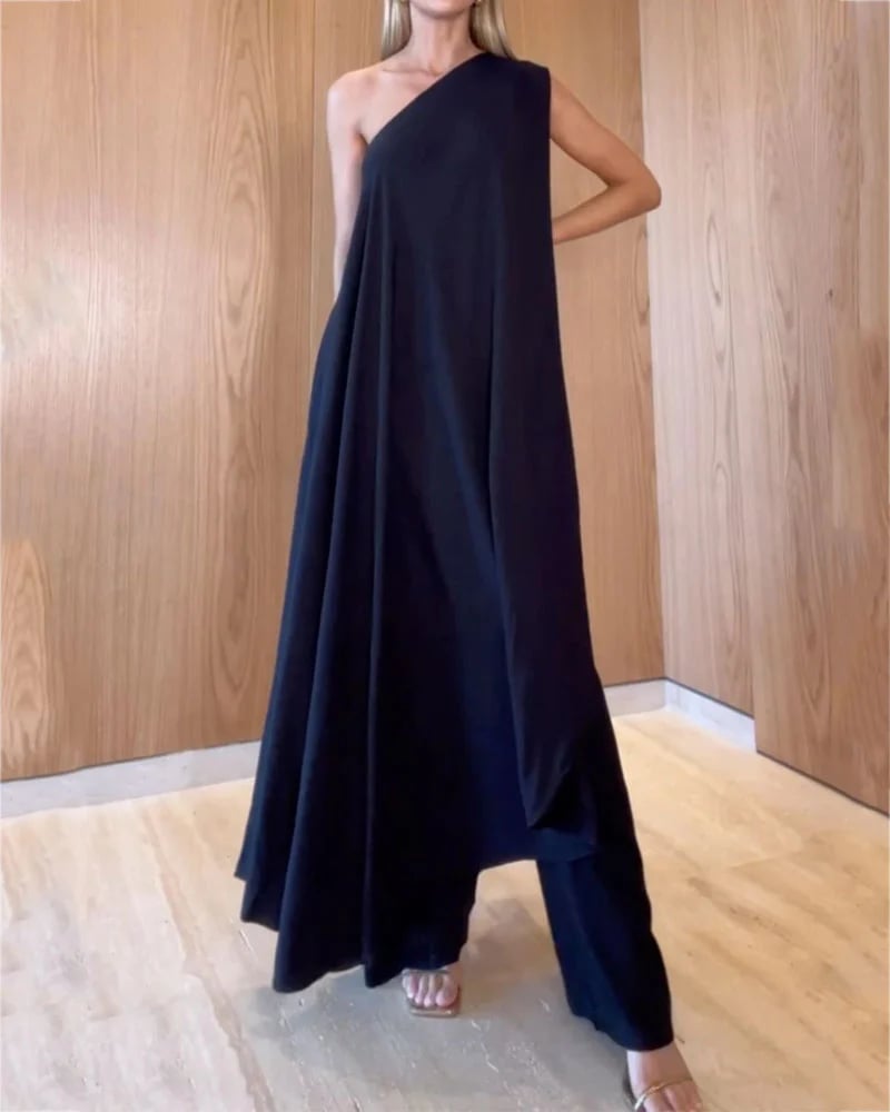 Casual Solid Color Multi-way Two-piece Suit Dress
