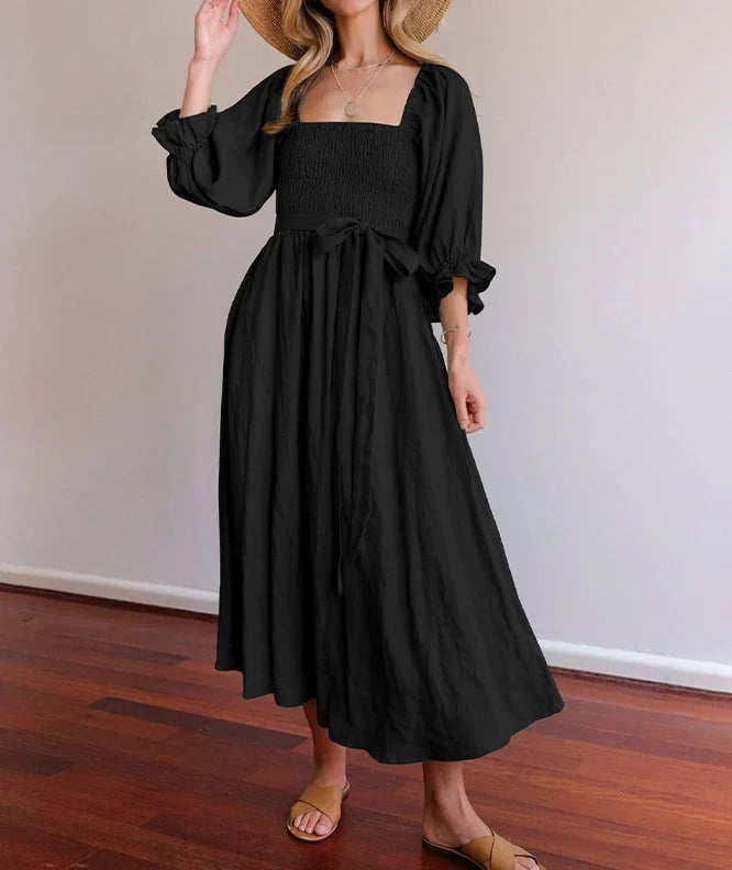 e???Early Mother's Day Sale - 48% OFFe???French Ruffled Lantern Sleeves Multi-wear Dress