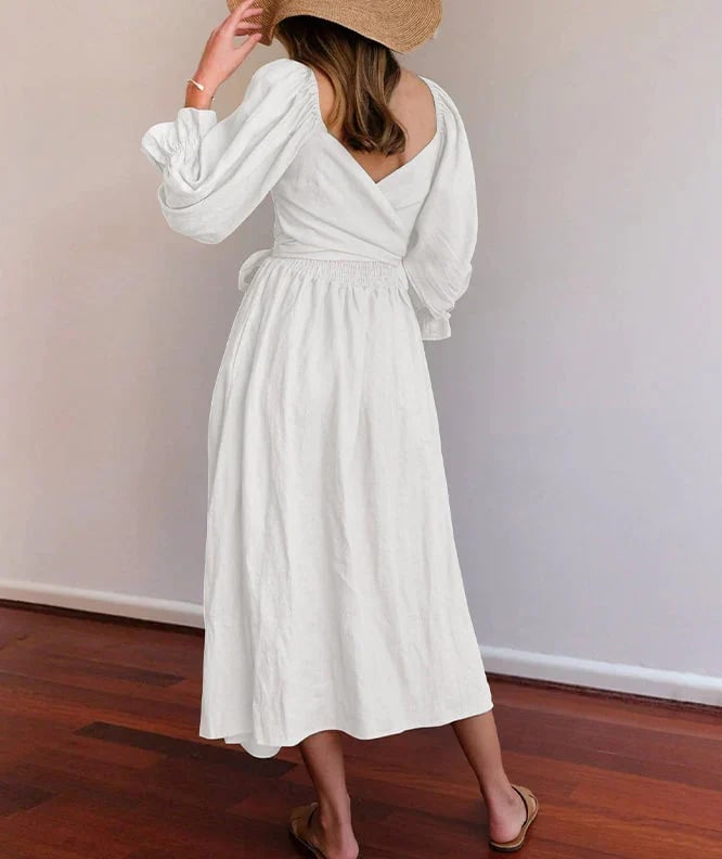 e???Early Mother's Day Sale - 48% OFFe???French Ruffled Lantern Sleeves Multi-wear Dress