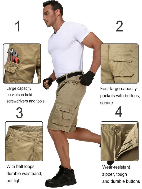 🩳 Men's Tactical Cargo Shorts 🔥 Heavy-Duty Multi-Pocket Design