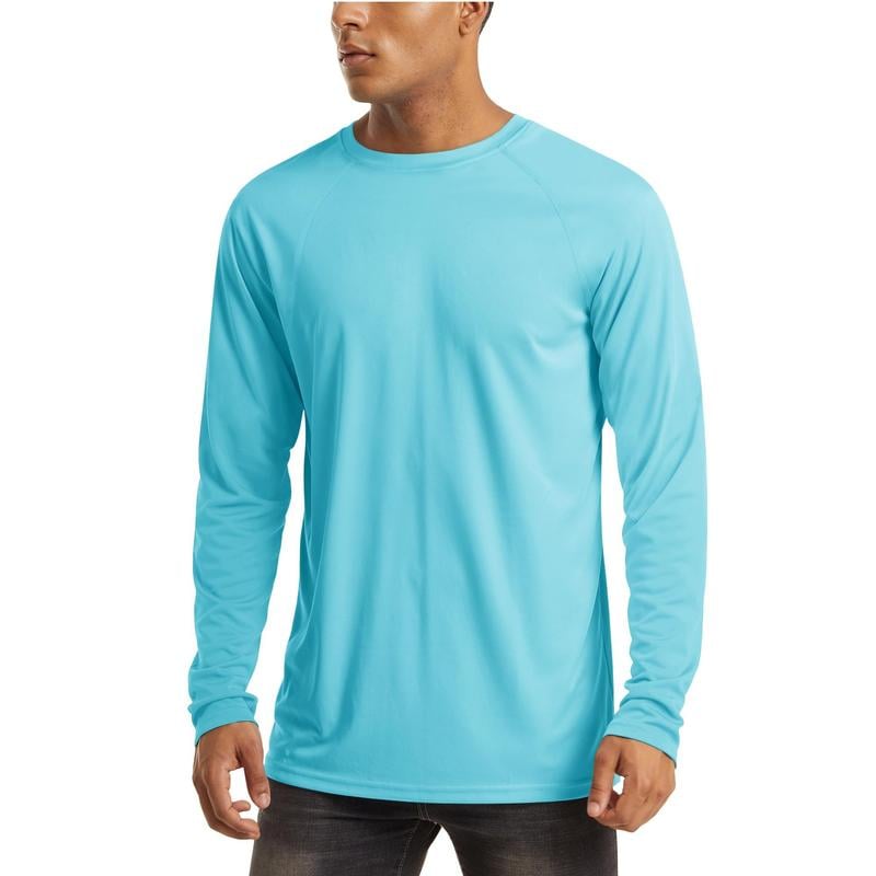 🏕️50K+ Sold⚡Men’s UPF 50+ Long Sleeve Performance Shirt – Quick Dry, Lightweight & Breathable