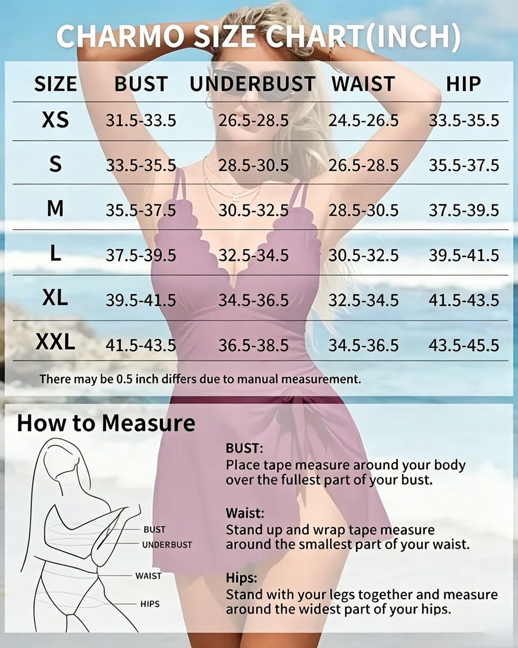 One Piece Tummy Control Swimdress