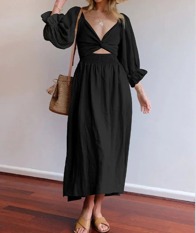 e???Early Mother's Day Sale - 48% OFFe???French Ruffled Lantern Sleeves Multi-wear Dress