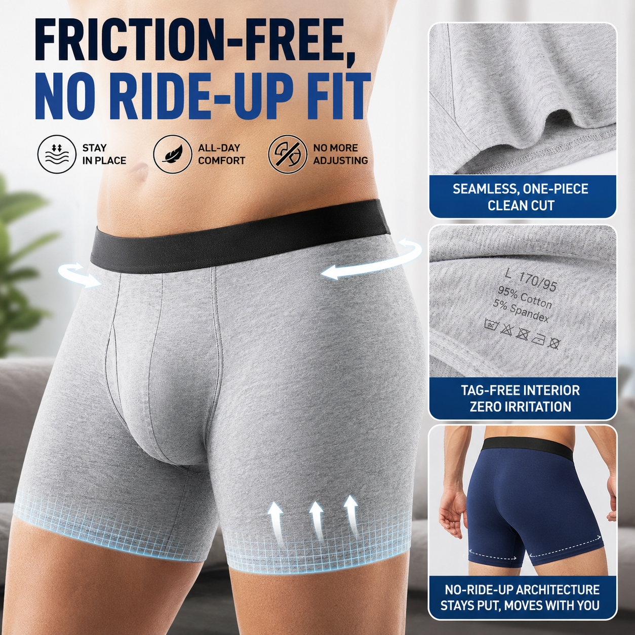 Men's Bamboo-Blend Boxer Briefs with Fly 🩲✨