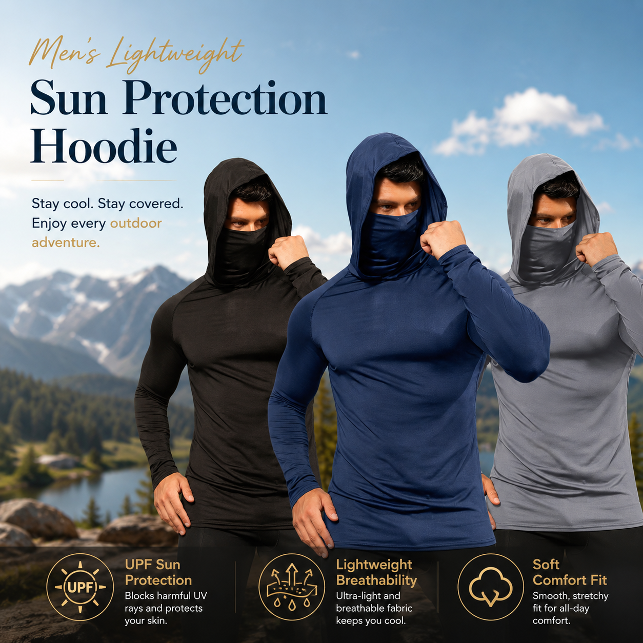 Men's Lightweight Sun Protection Hoodie ☀️🧥