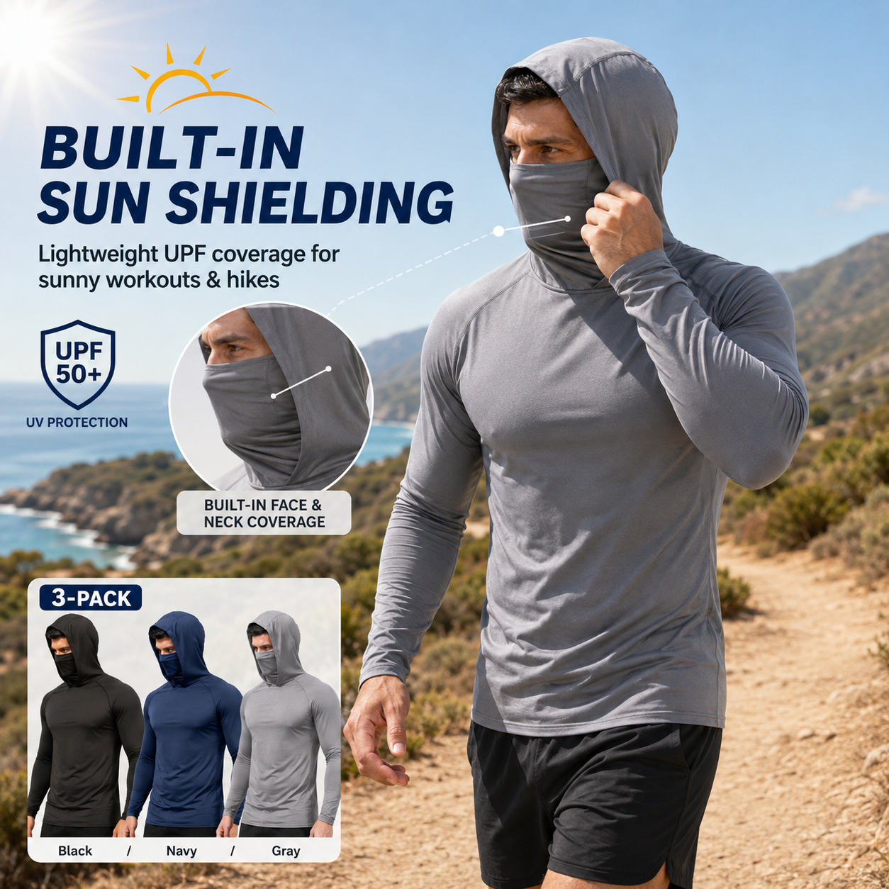 Men's Lightweight Sun Protection Hoodie ☀️🧥