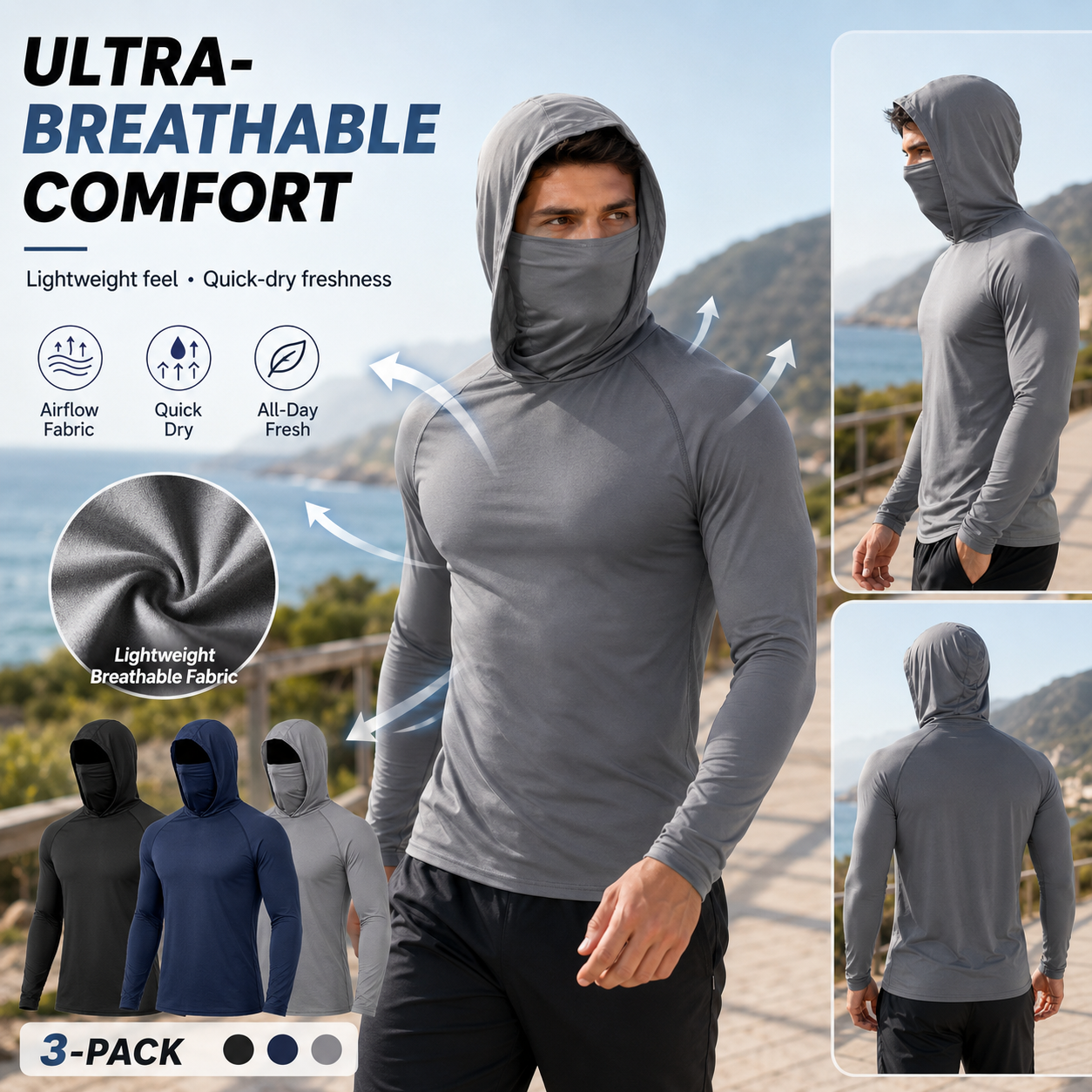 Men's Lightweight Sun Protection Hoodie ☀️🧥