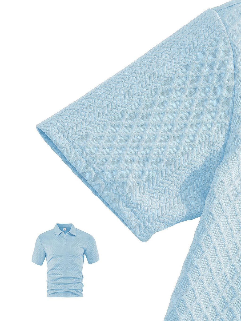 Men's Solid Polo Shirt & Drawstring Shorts Two-Piece Set