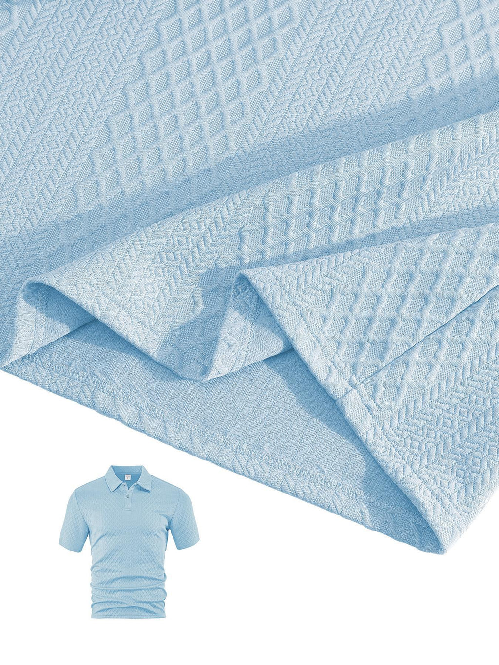 Men's Solid Polo Shirt & Drawstring Shorts Two-Piece Set