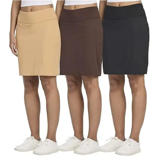3-Pack Women's 20 Knee-Length Athletic Skorts