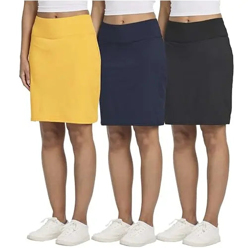 3-Pack Women's 20 Knee-Length Athletic Skorts
