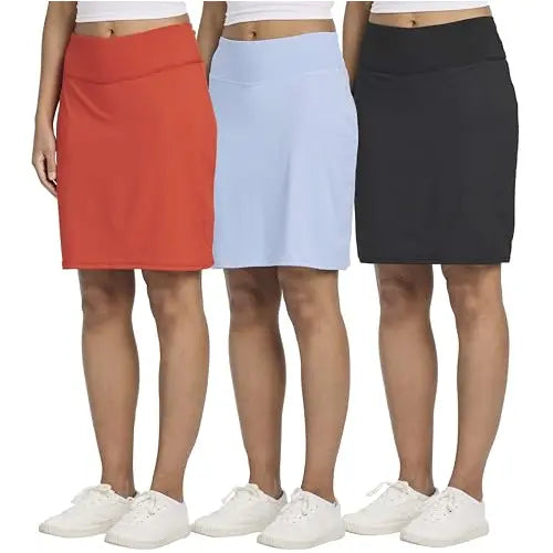 3-Pack Women's 20 Knee-Length Athletic Skorts