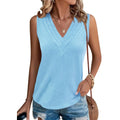Women's V-Neck Pleated Tank Top