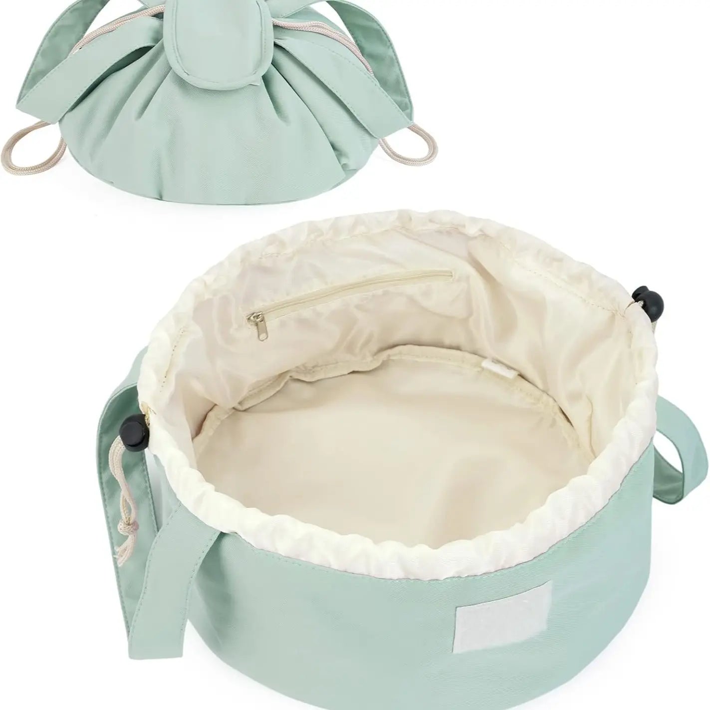 Large Barrel Drawstring Makeup Bag