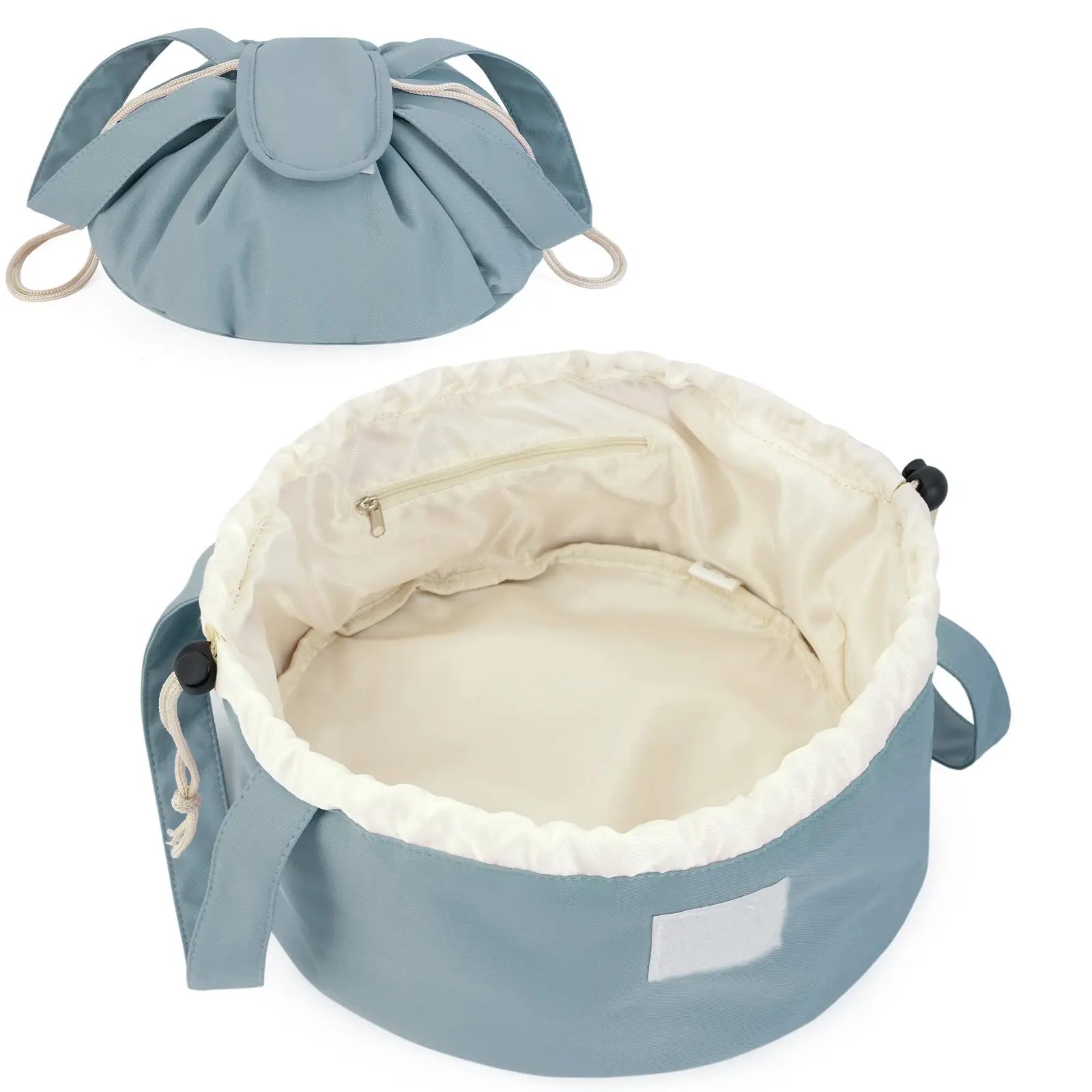 Large Barrel Drawstring Makeup Bag