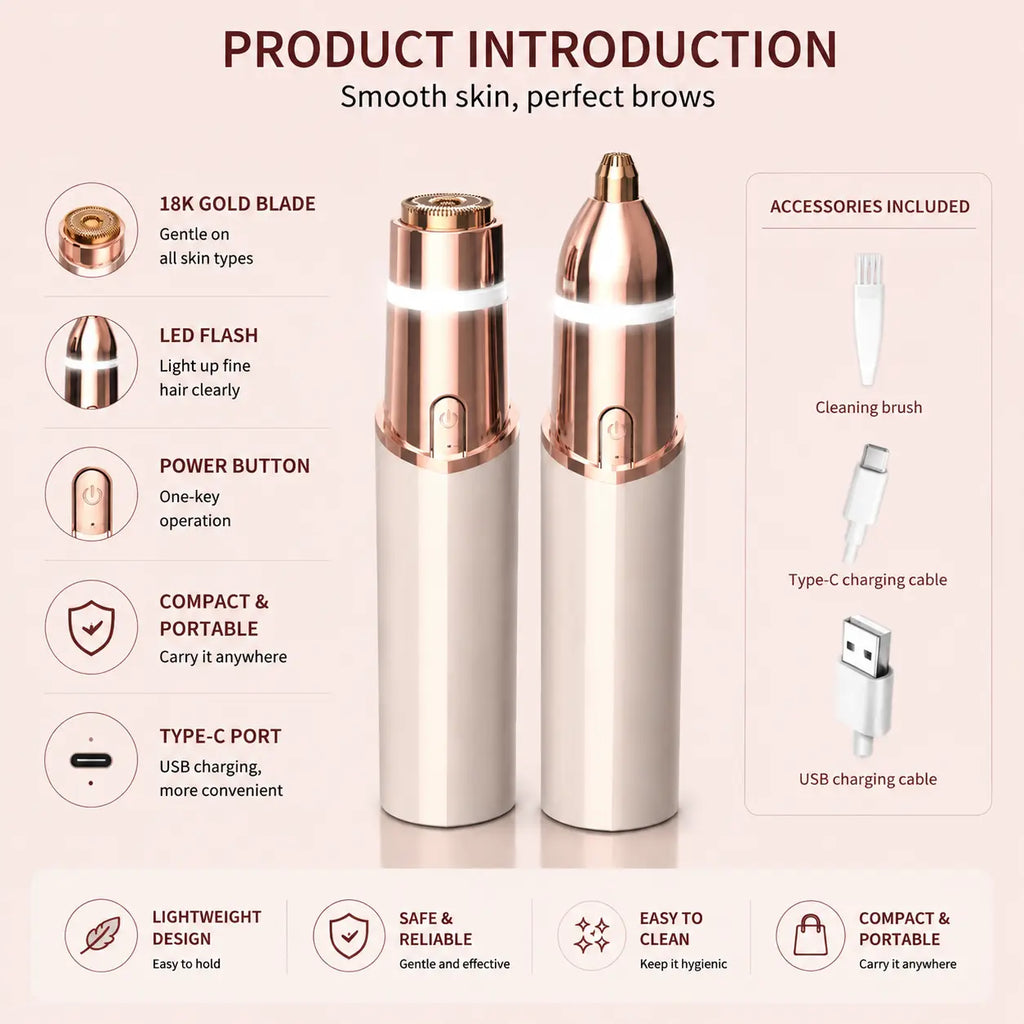 2-in-1 Facial & Eyebrow Hair Trimmer a?¨