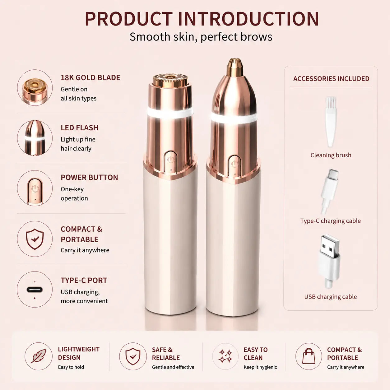 2-in-1 Facial & Eyebrow Hair Trimmer a?¨