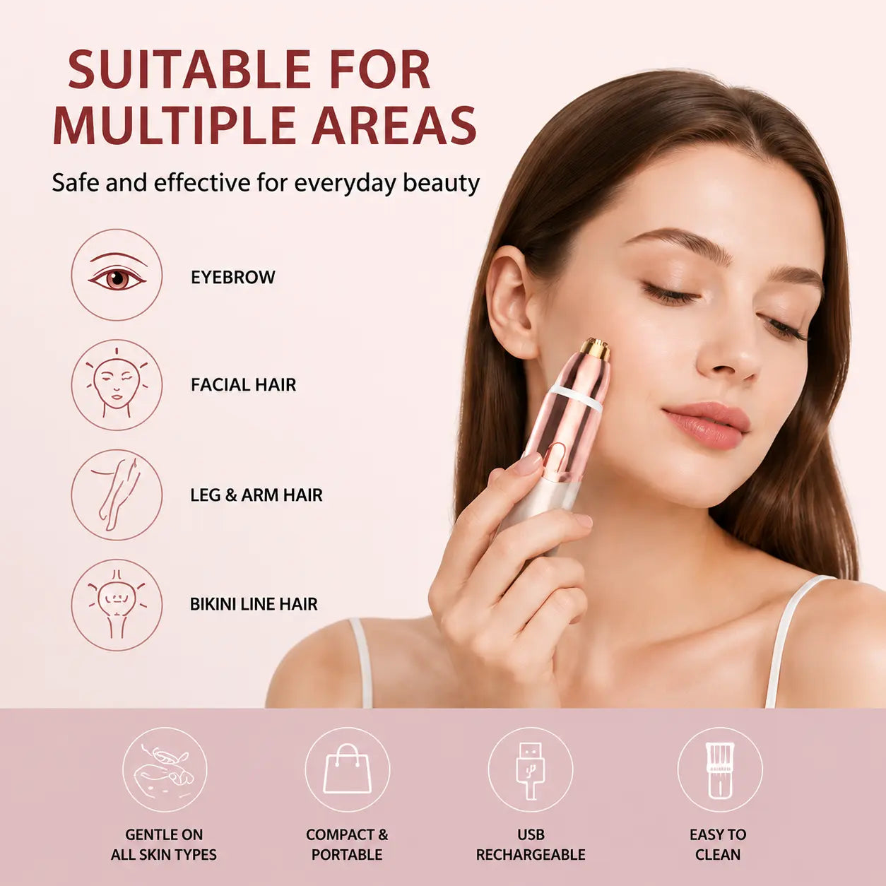 2-in-1 Facial & Eyebrow Hair Trimmer a?¨