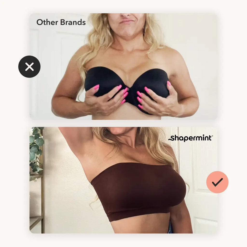 Convertible Strapless Wireless Bandeau Bra e???e???