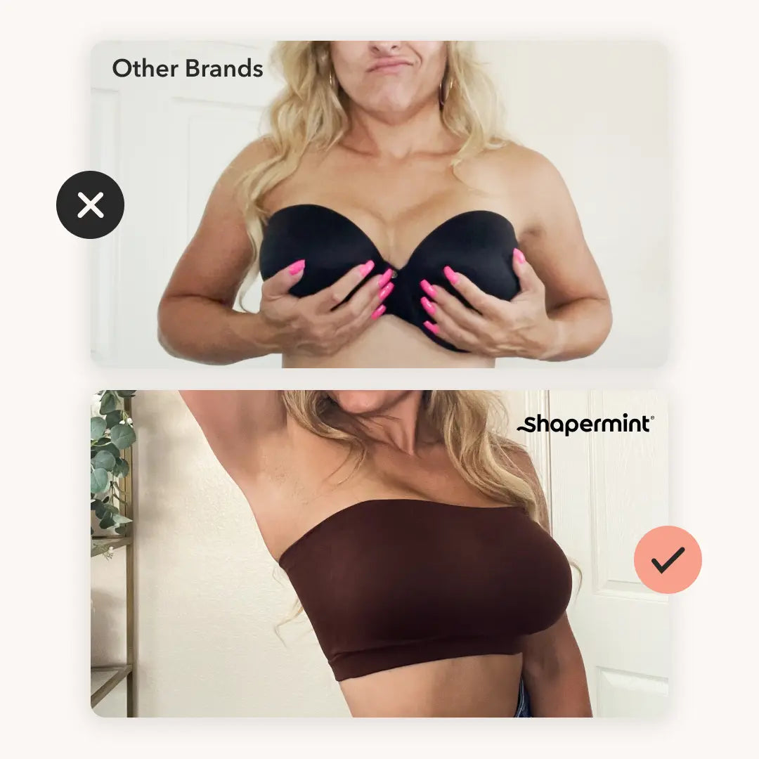 Convertible Strapless Wireless Bandeau Bra e???e???