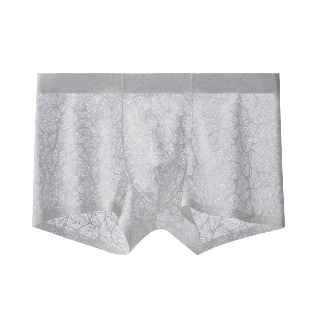 Men's Leopard Lace Ice Silk Boxer Briefs