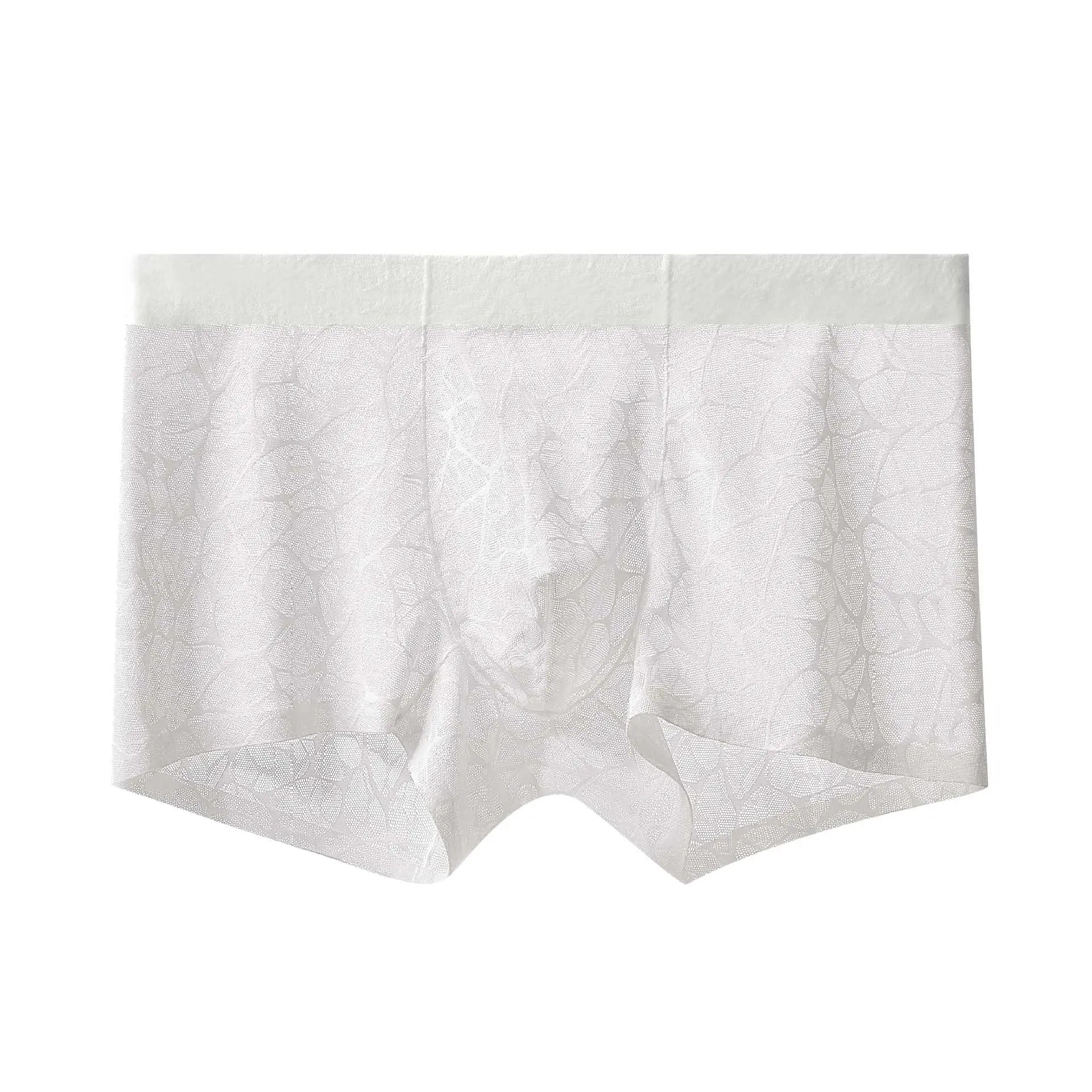Men's Leopard Lace Ice Silk Boxer Briefs