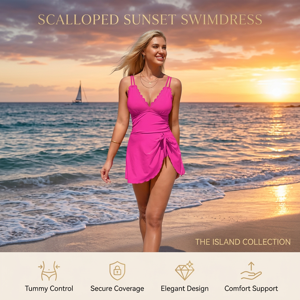 One Piece Tummy Control Swimdress