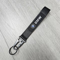 BRAND NEW  Black Racing Keychain Metal key Ring Hook Strap Lanyard Universal