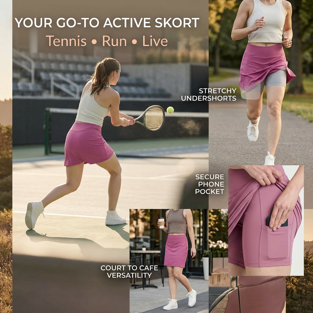 3-Pack Women's 20 Knee-Length Athletic Skorts