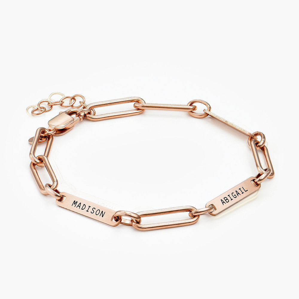 Sterling Silver Custom Name Link Up Bracelet