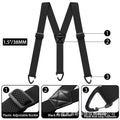 ⏰ Men's X-Back Suspenders ✨ Heavy-Duty Hook Clips