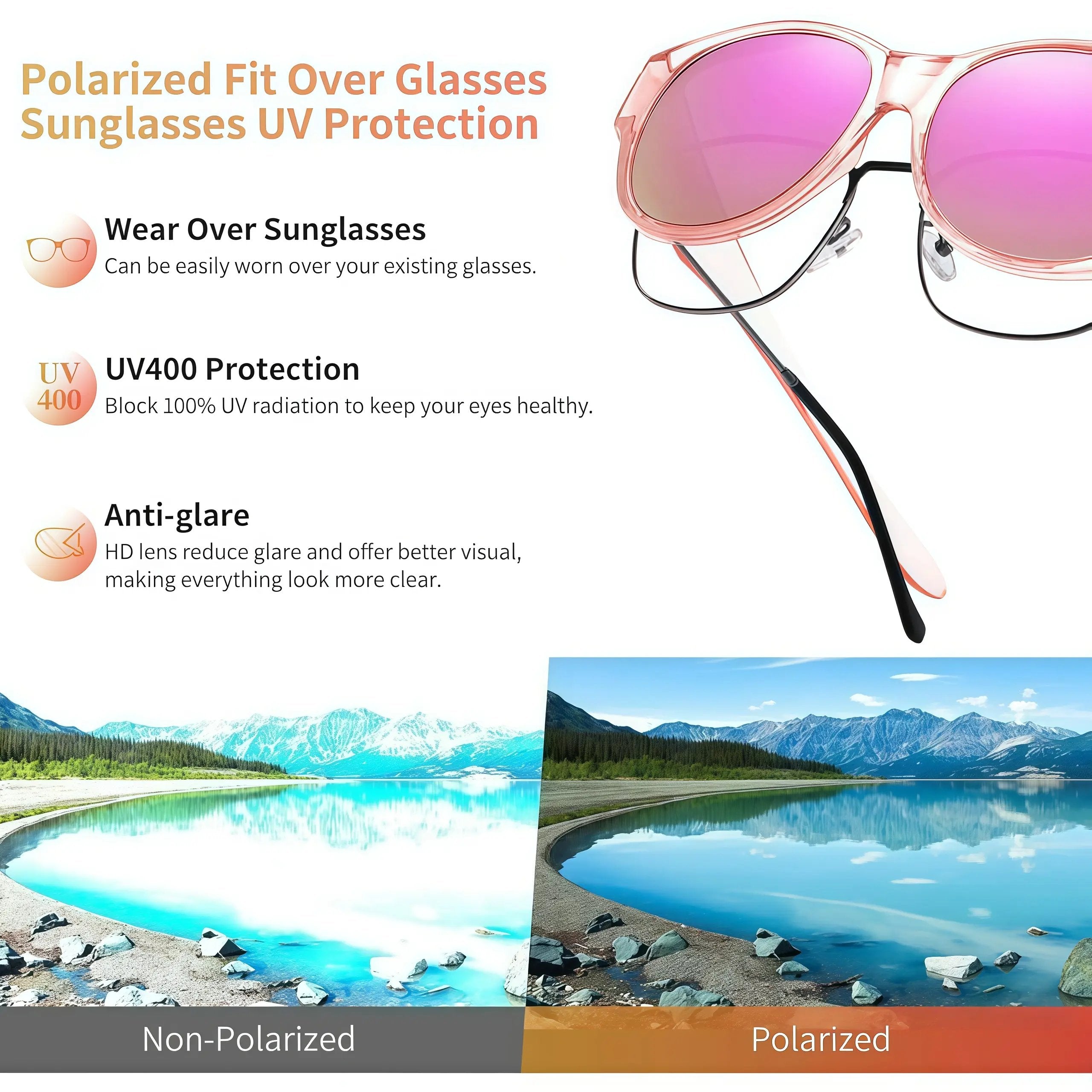 e??￥Last Day 49% OFF - e?????? Oversized Square Fit-Over Polarized Sunglasses