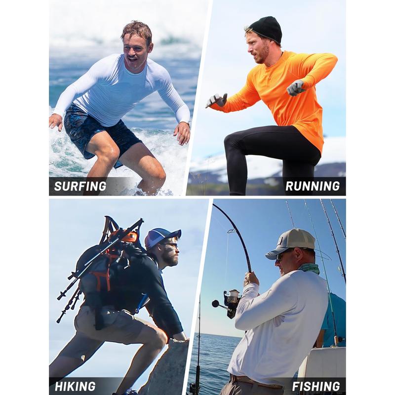 🏕️50K+ Sold⚡Men’s UPF 50+ Long Sleeve Performance Shirt – Quick Dry, Lightweight & Breathable