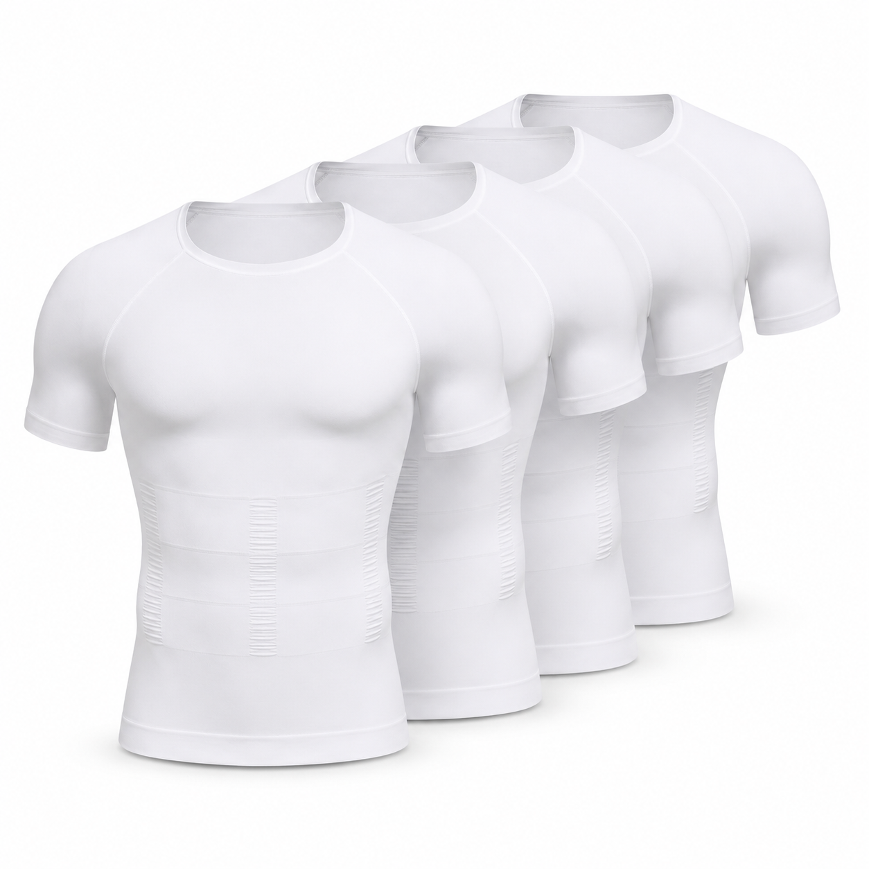 Men’s Compression Shaping Shirt – Short Sleeve Slim Fit Top