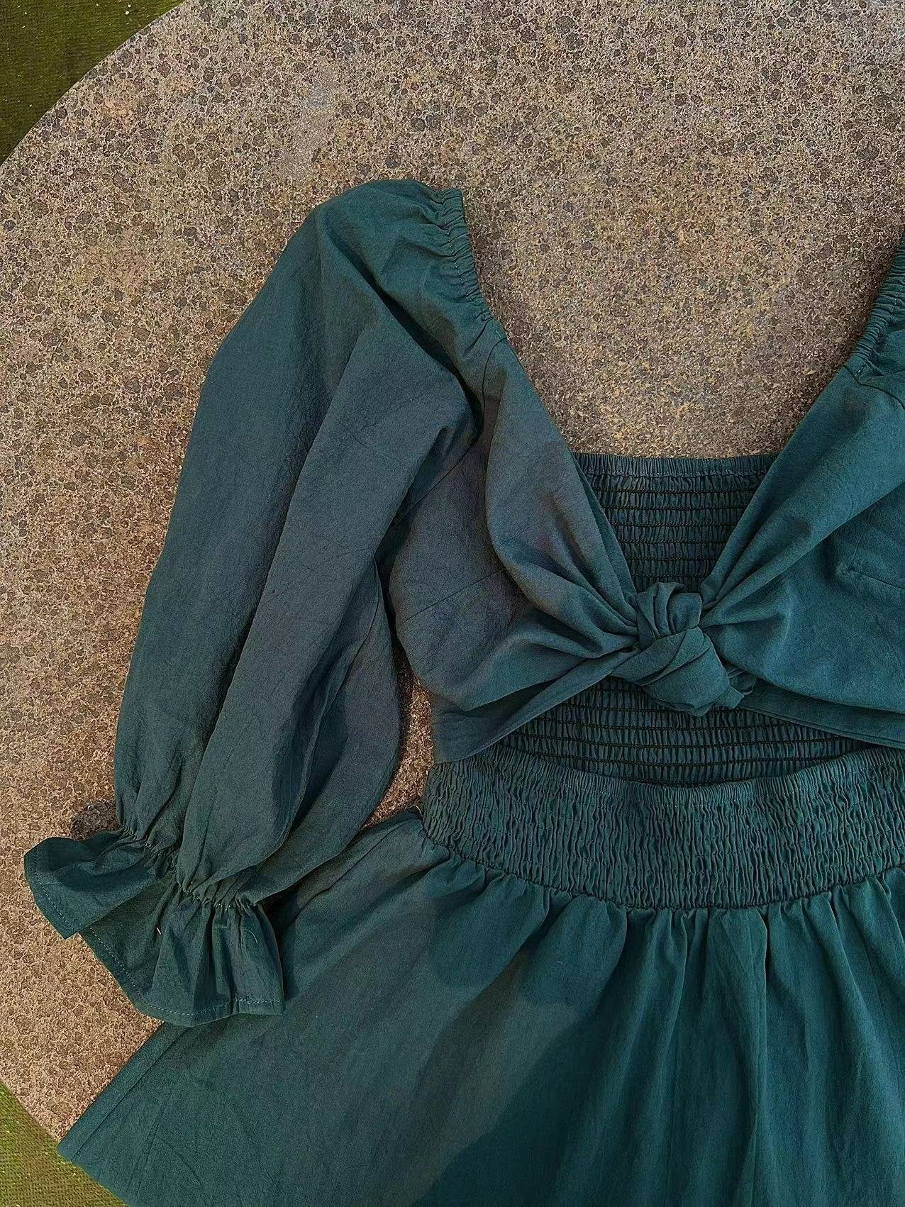 e???Early Mother's Day Sale - 48% OFFe???French Ruffled Lantern Sleeves Multi-wear Dress