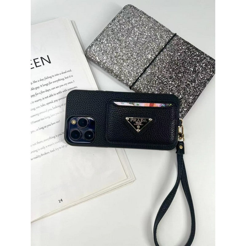 Luxury Four Colors Card Bag iPhone Case