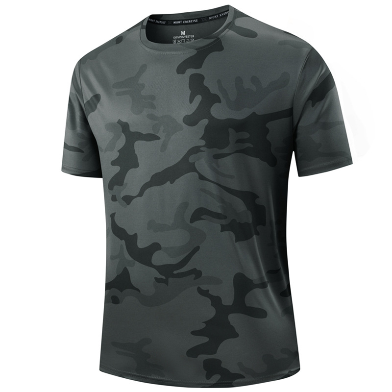 🏃‍♂️ Men's Quick Dry Camo Sports T-Shirt – Moisture Wicking & Active Fit – Train in Style 💪
